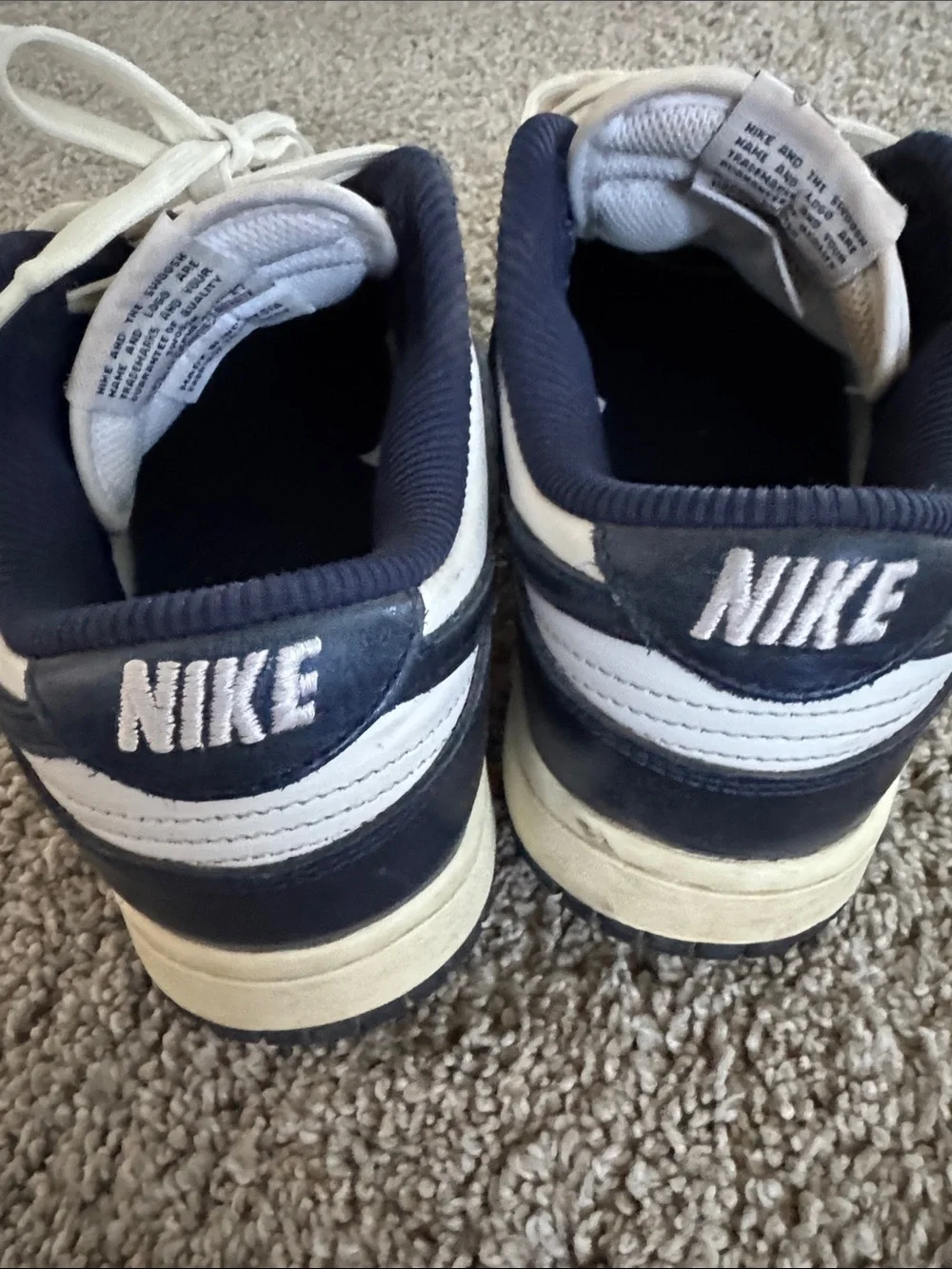 Nike Men’s Low-Top Sneakers in White and Navy